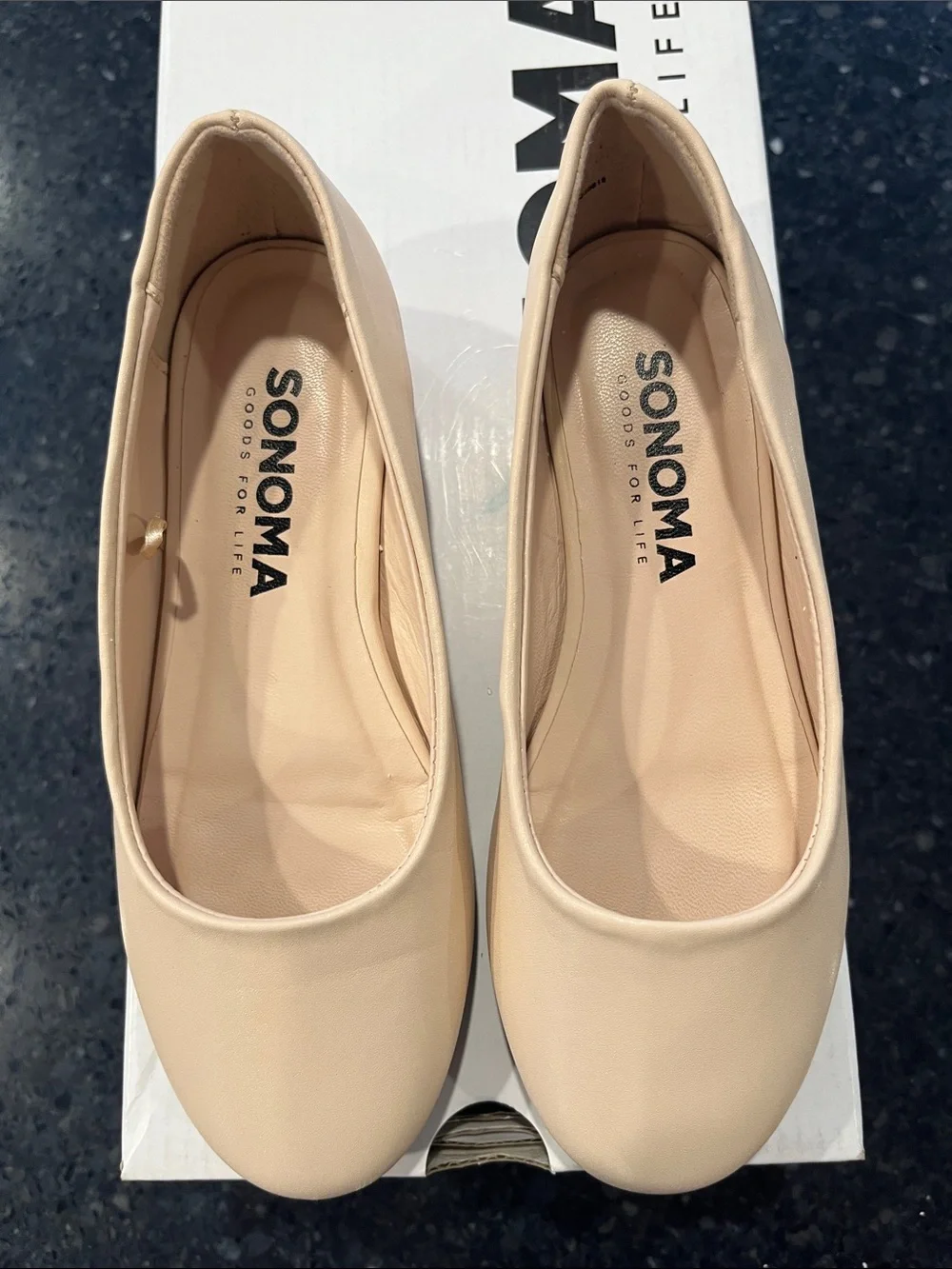 Sonoma Nude/Tan Girls' Ballet Flats - Slip-On Dress Shoes